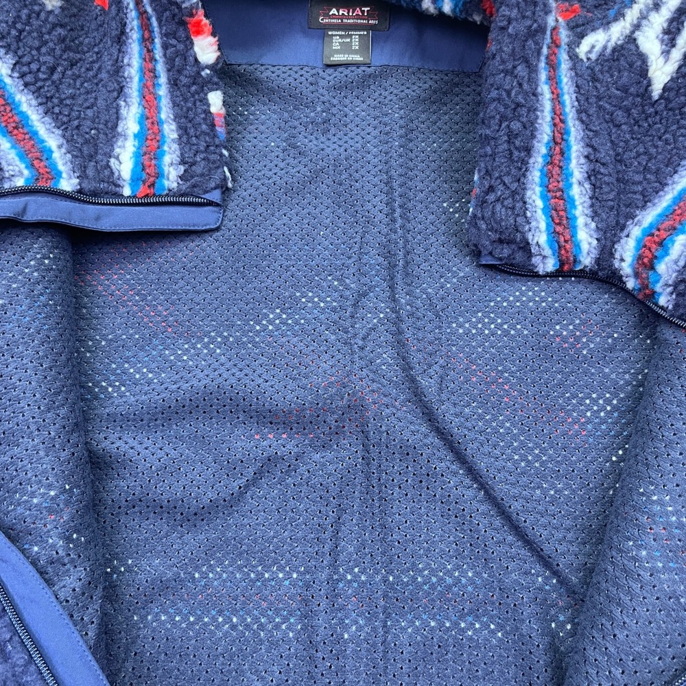Ariat Centinela Traditional Arts Women 2X Aztec Fleece‎ Full Zip Jacket Western - Picture 6 of 9